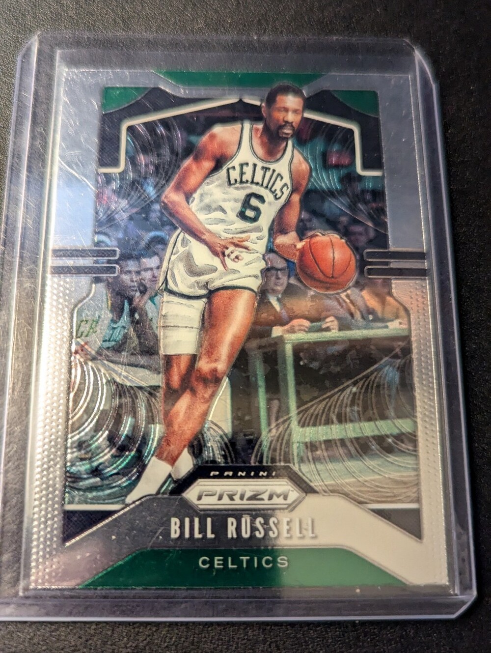 Panini Prizm Bill Russell Celtics Green White Basketball Card